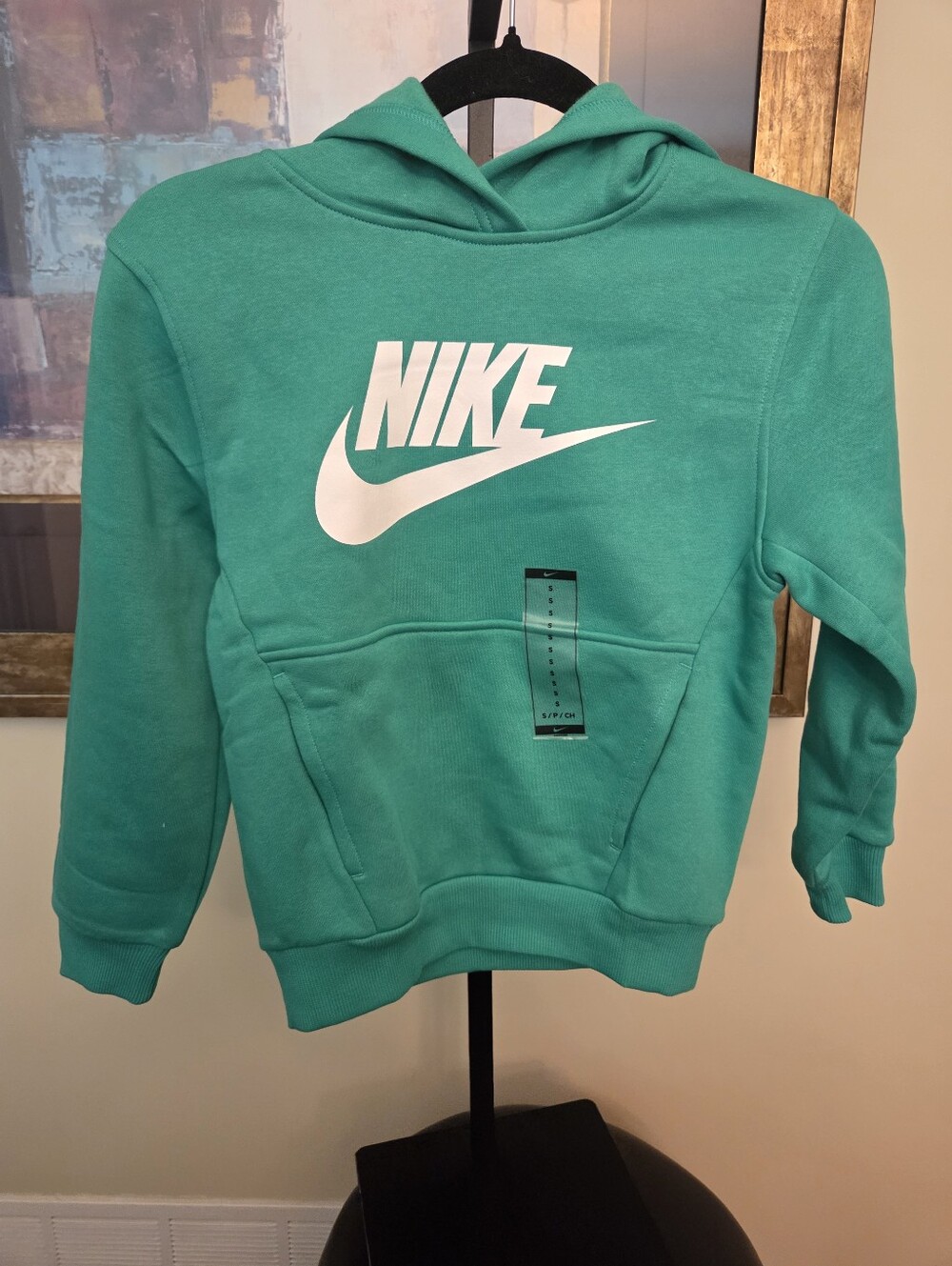 Nike Kids Sportswear Club Fleece Pullover Hoodie Stadium Green